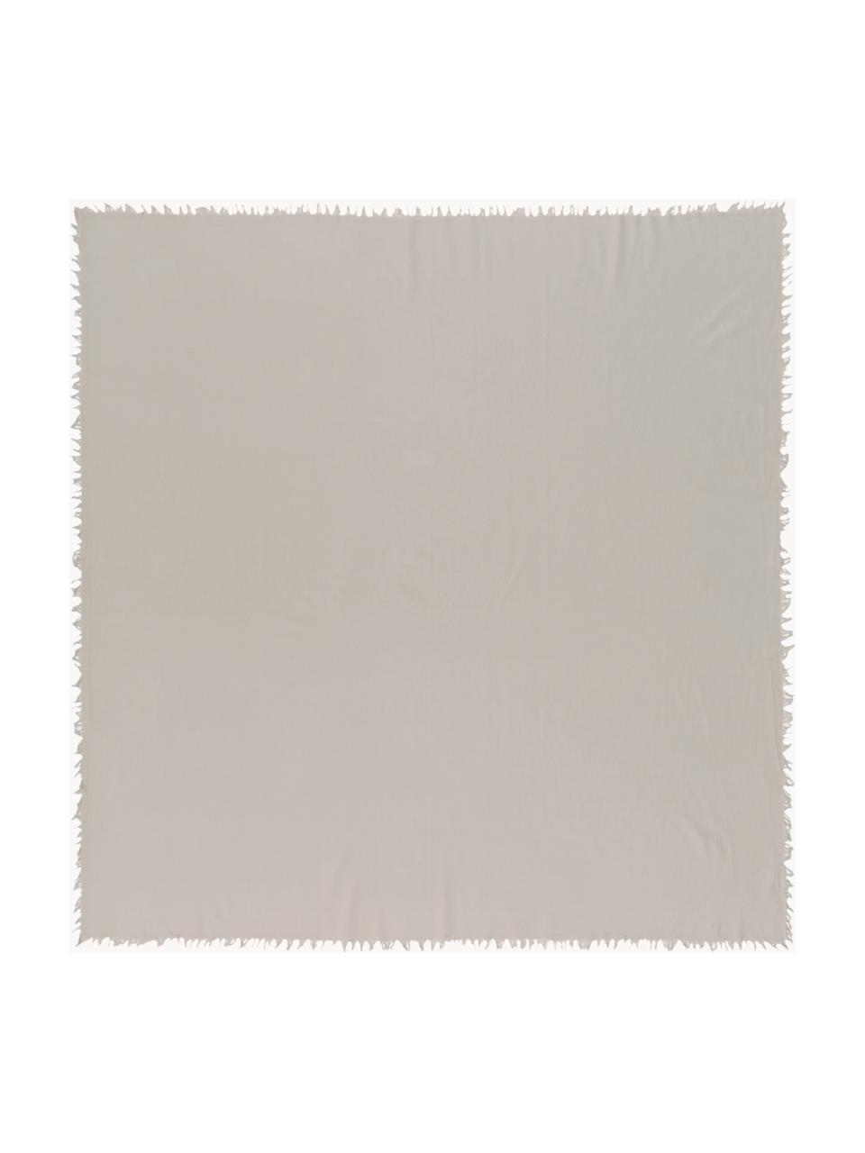 Mantel con flecos Nalia, Algodón, Beige claro, De 6 a 8 comensales (An 160 x L 250 cm)