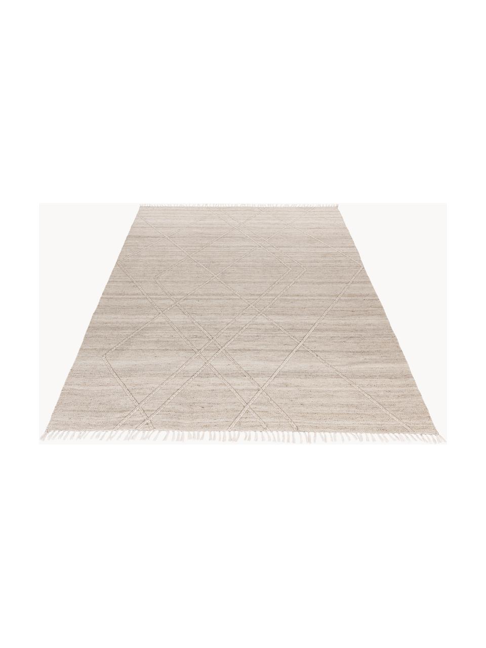 Ručne tkaný koberec do interiéru a exteriéru so strapcami Dakar, 100 % polyetylén, Svetlobéžová, Š 80 x D 150 cm (veľkosť XS)