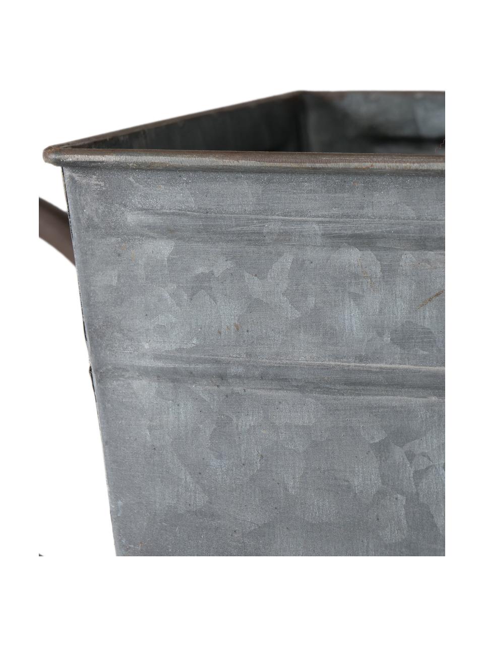 Carriola portavaso Marusa, Metallo zincato, Zinco, Larg. 54 x Alt. 21 cm