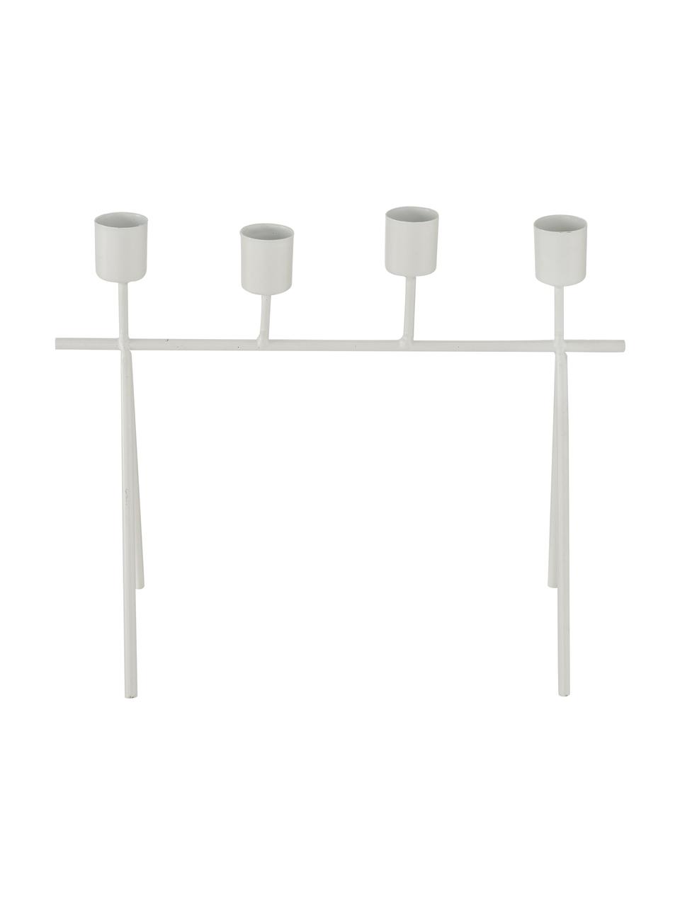 Candelabro Refine, Metallo rivestito, Bianco, Larg. 26 x Alt. 21 cm