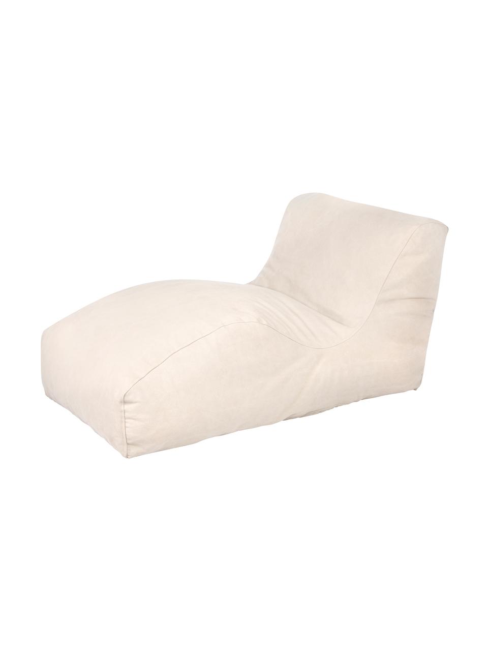 Chaise longue de jardin Wave, Crème