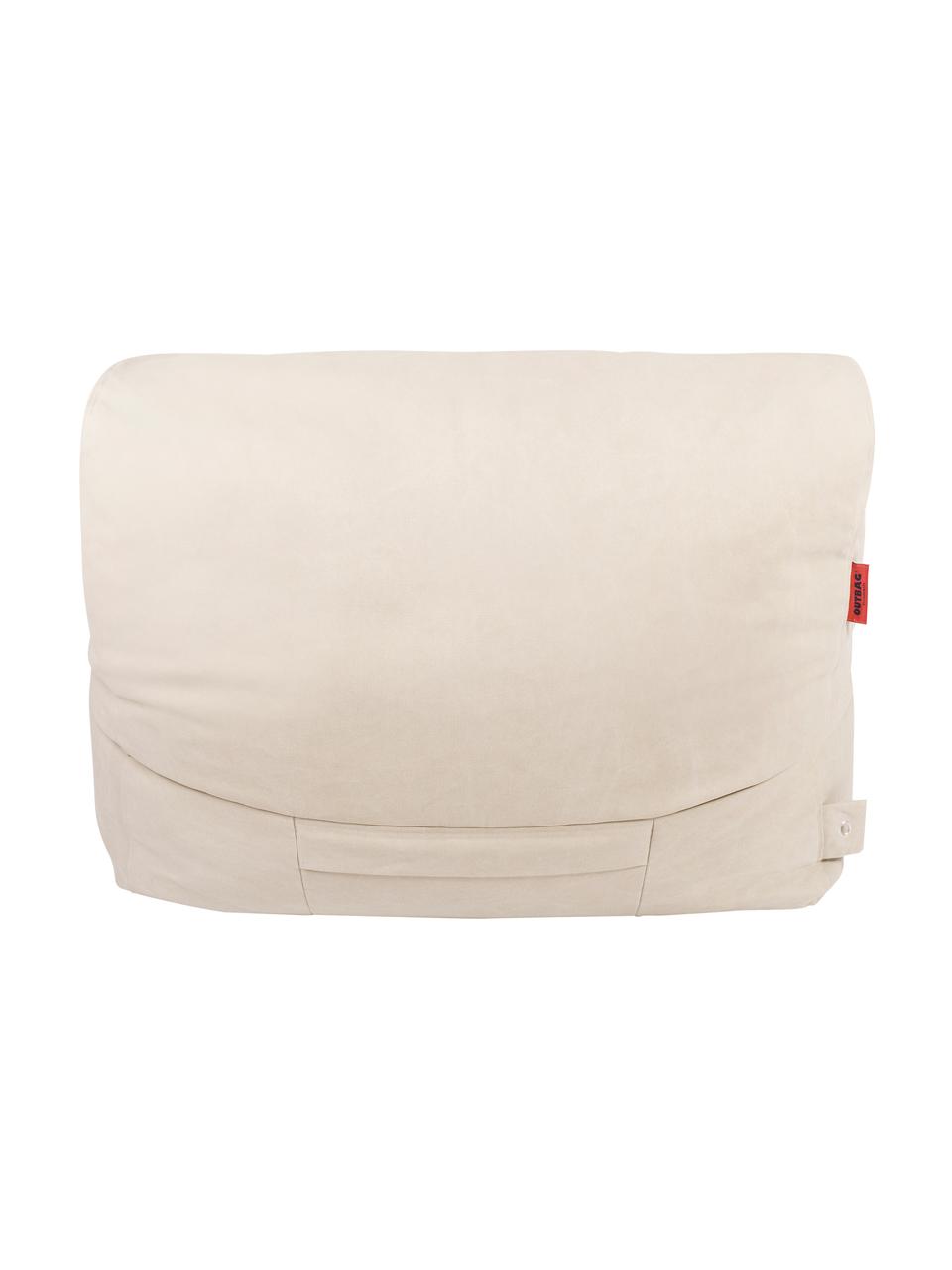 Garten-Liegesack Wave, Bezug: 75% Baumwolle, 25% Polyes, Creme, B 70 x T 125 cm