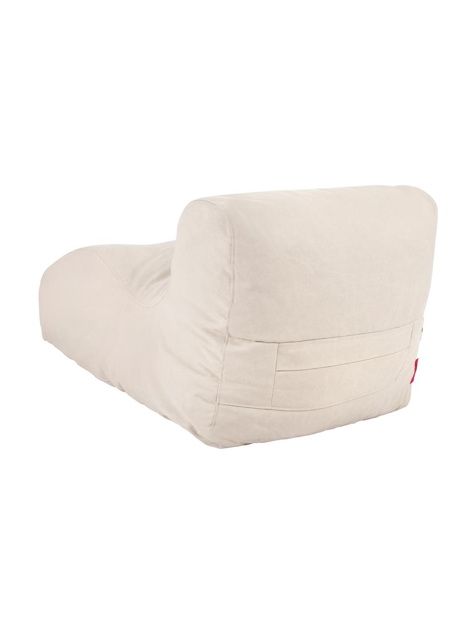 Garten-Liegesack Wave, Bezug: 75% Baumwolle, 25% Polyes, Creme, B 70 x T 125 cm