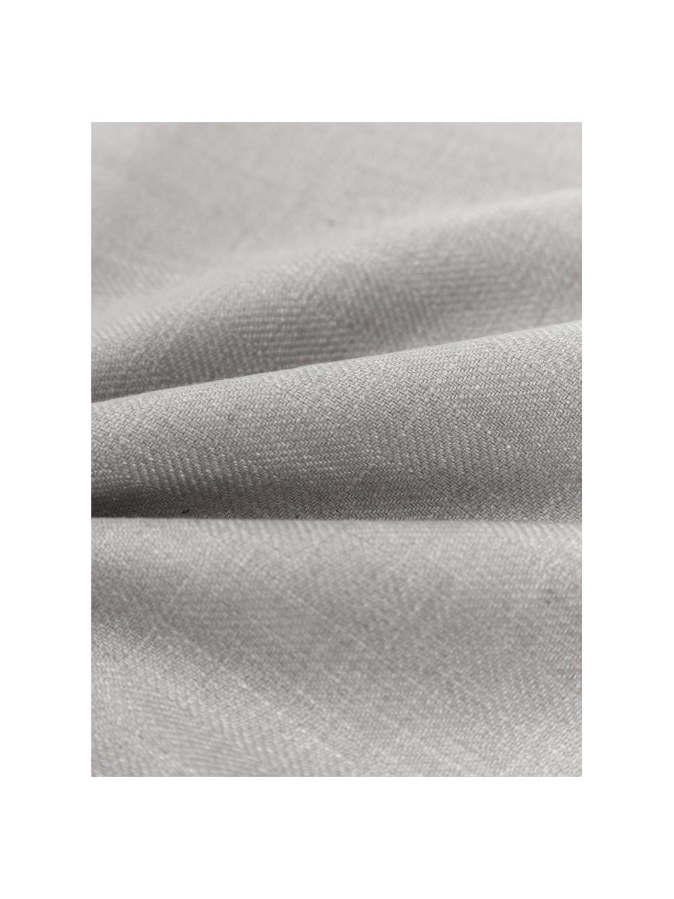 Kissenhülle Camille in Grau mit Rüschen, 60% Polyester, 25% Baumwolle, 15% Leinen, Grau, B 45 x L 45 cm