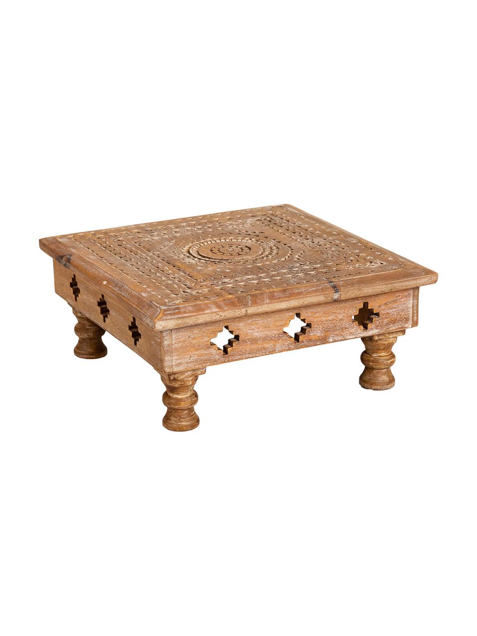 Mesa de centro de madera de mango Denise, Marrón, An 33 x Al 14 cm