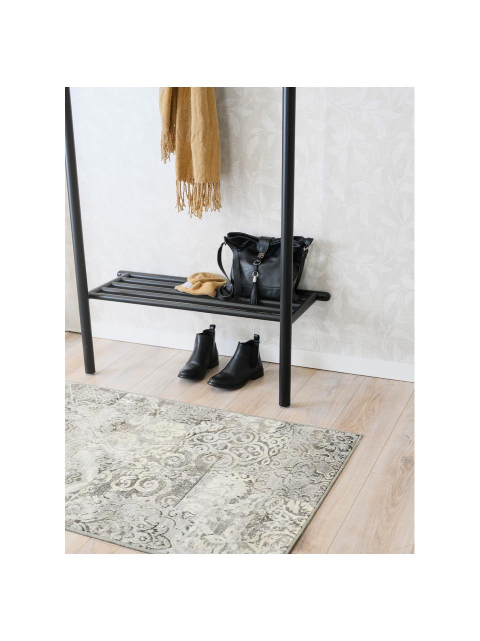 Otwarta szafa z drewna dębowego Milford, Stelaż: lite drewno dębowe lakier, Czarny, S 91 x W 181 cm