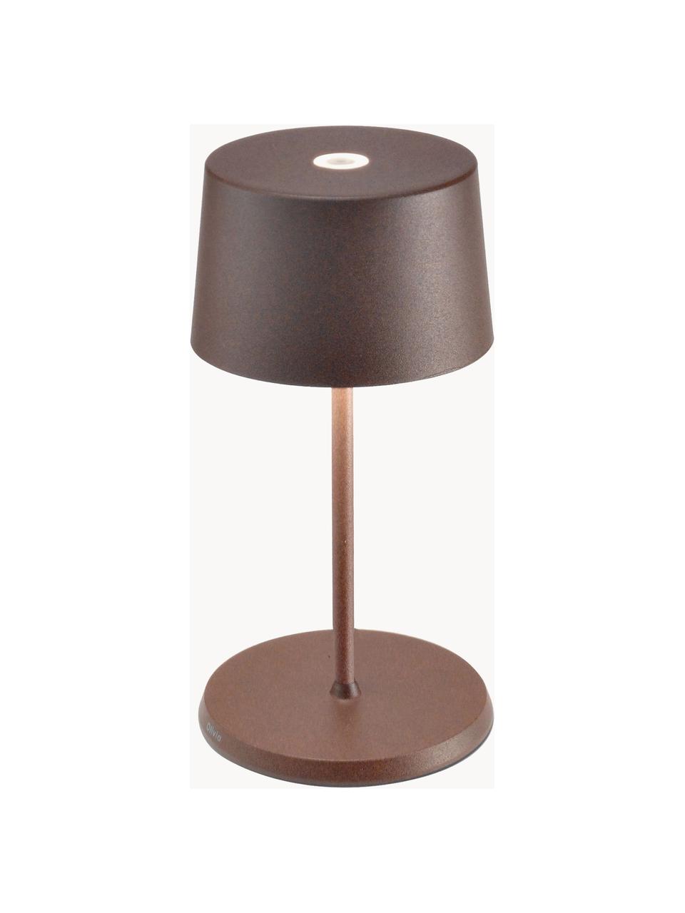 Prenosná stmievateľná stolová LED lampa Olivia Pro, Nugátová, Ø 11 x V 22 cm