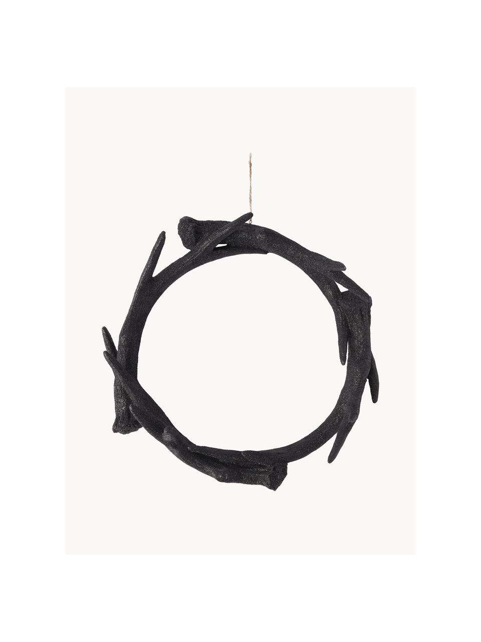 Candelabro Gewenna, Poliresina, Negro, An 38 x Al 11 cm