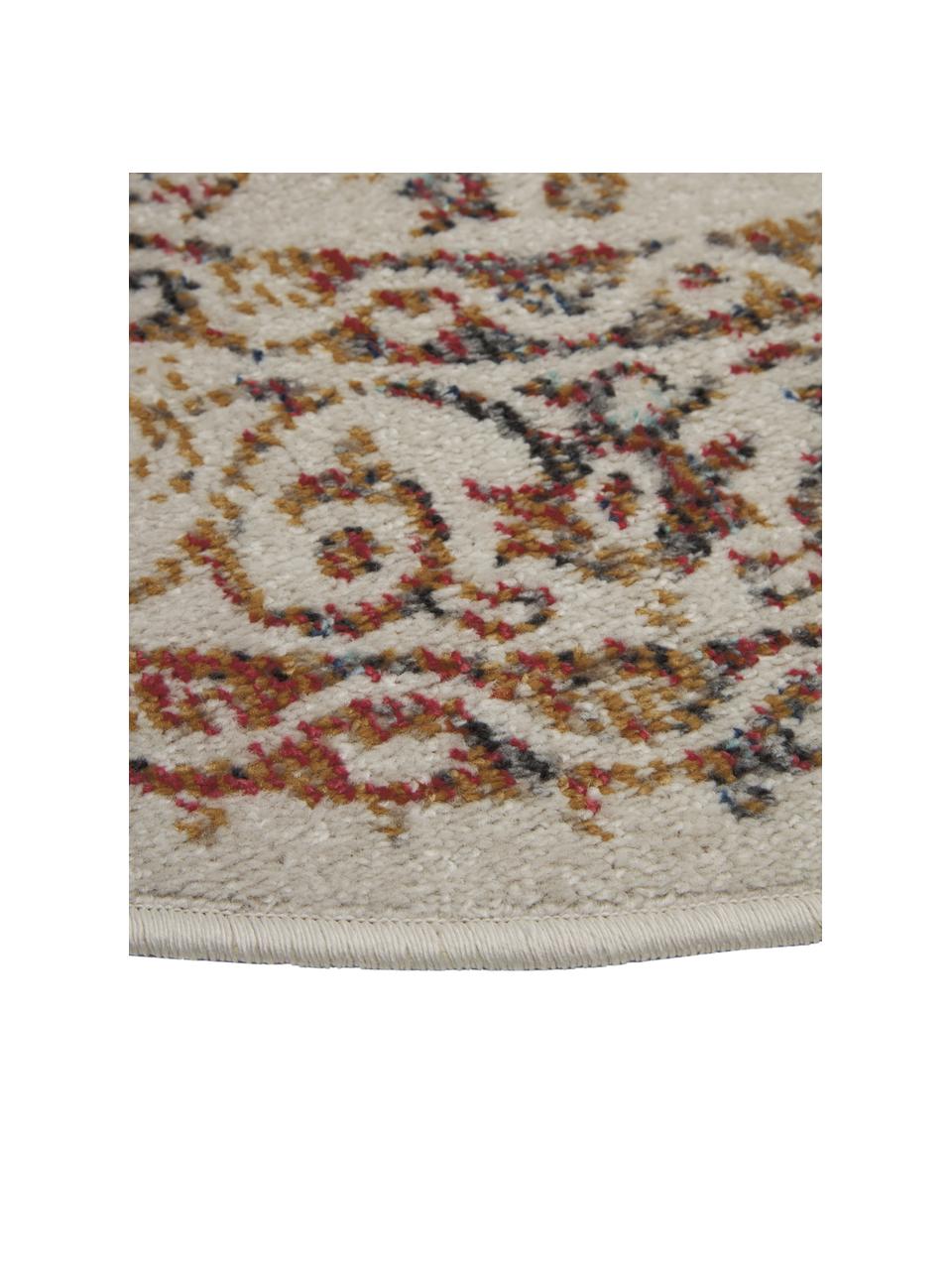 Runder In- & Outdoor-Teppich Dana im Vintage Style in Mehrfarbig, 100% Polypropylen, Mehrfarbig, Ø 120 cm (Grösse S)
