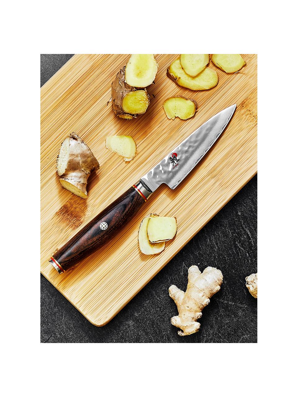 Nóż Shotoh Miyabi, Odcienie srebrnego, ciemne drewno naturalne, D 24 cm