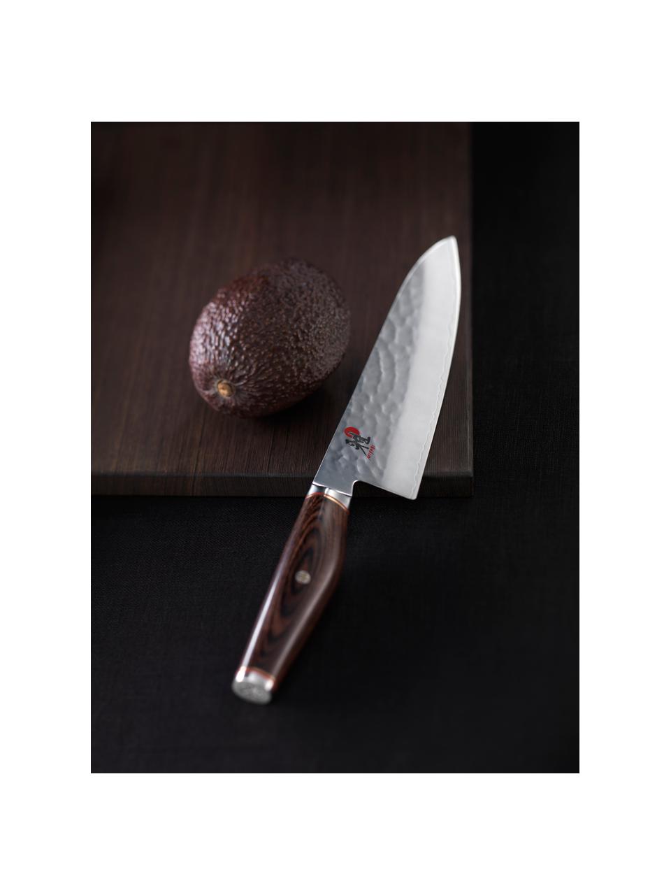Nóż Shotoh Miyabi, Odcienie srebrnego, ciemne drewno naturalne, D 24 cm