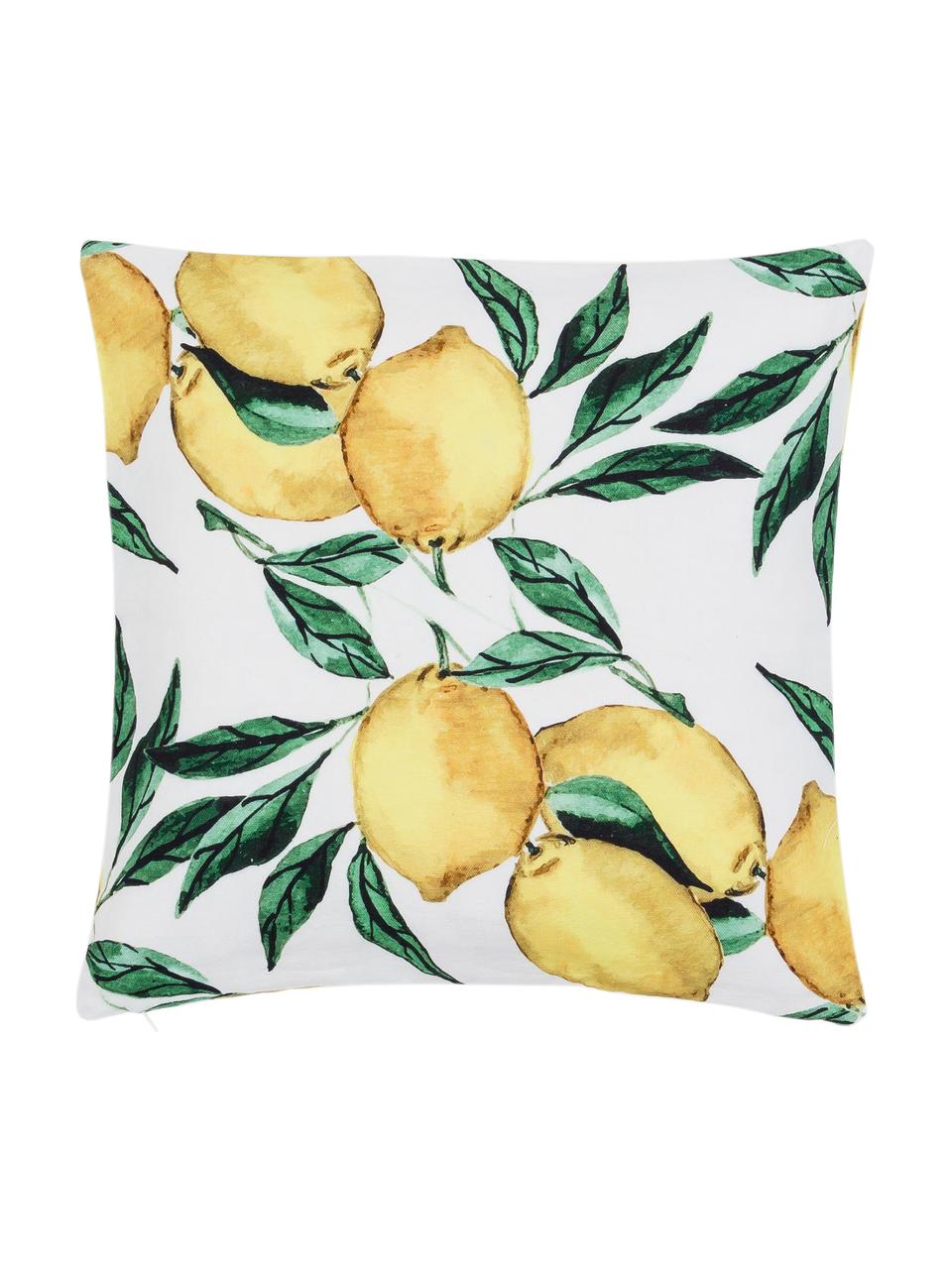 Bavlněný povlak na polštář Citrus, 100 % bavlna, Žlutá, zelená, bílá, Š 40 cm, D 40 cm