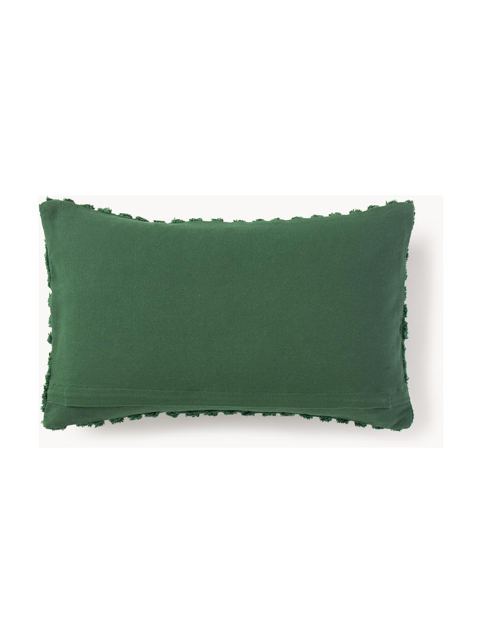 Housse de coussin 30x50 en coton Bell, 100% coton, Vert foncé, larg. 240 x long. 260 cm (pour les lits jusqu'à 200 x 200 cm)