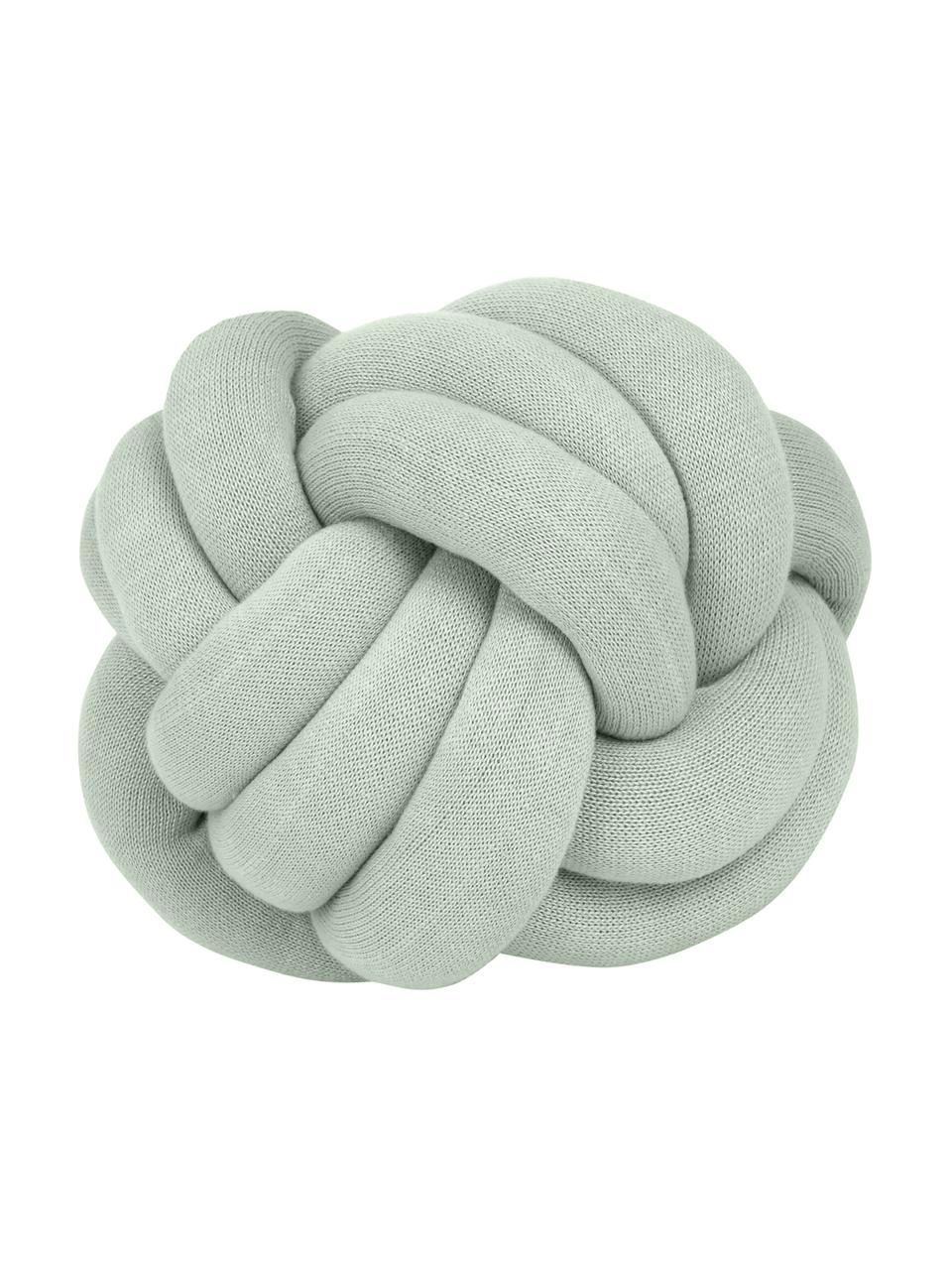 Spletený polštář Twist, Mátově zelená, Ø 30 cm