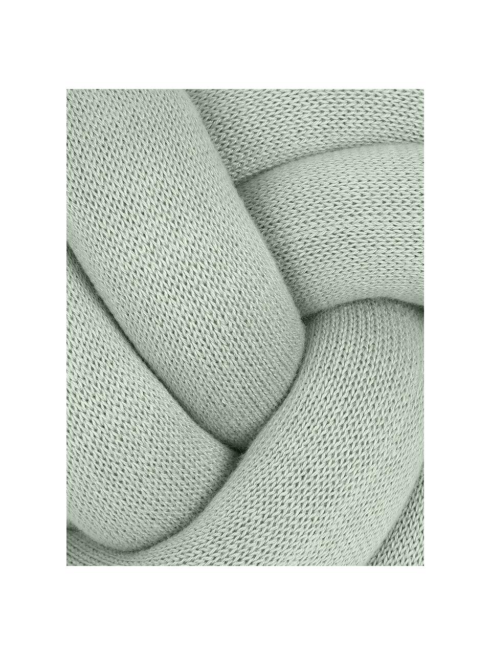 Coussin nœud Twist, Vert menthe, Ø 30 cm