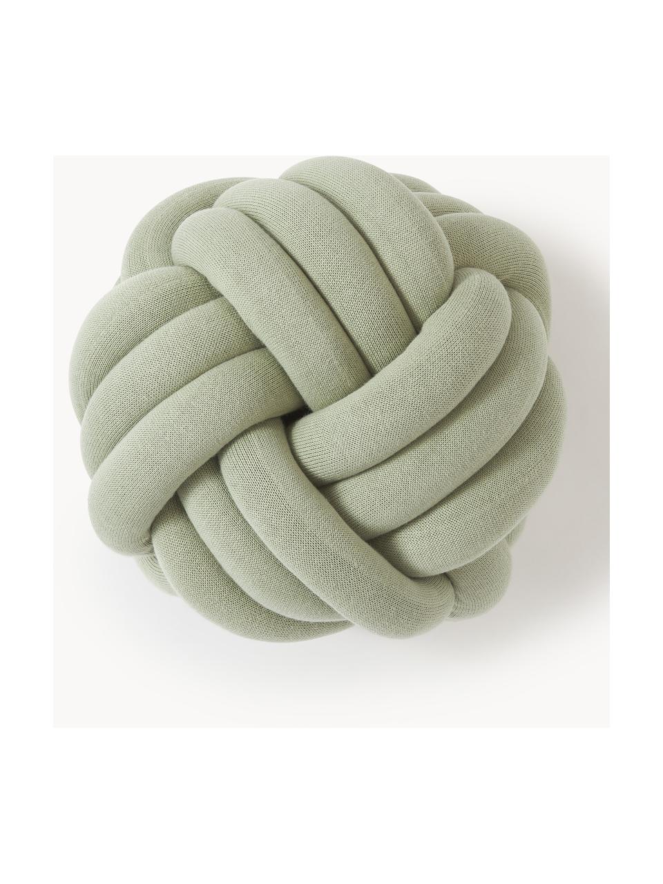 Spletený polštář Twist, Šalvějově zelená, Ø 30 cm