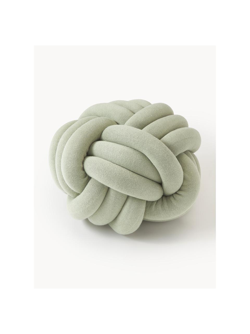 Coussin nœud Twist, Vert sauge, Ø 30 cm