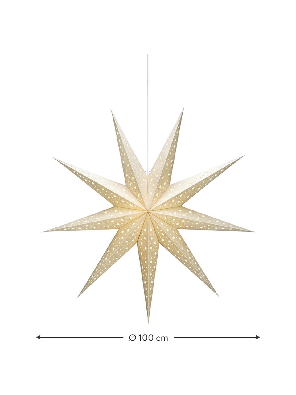 Lámpara estrella Solvalla, Cable: plástico, Dorado, Ø 100 x F 28 cm