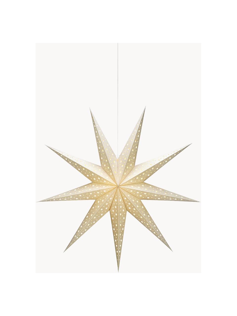 Lámpara estrella Solvalla, Cable: plástico, Dorado, Ø 100 x F 28 cm