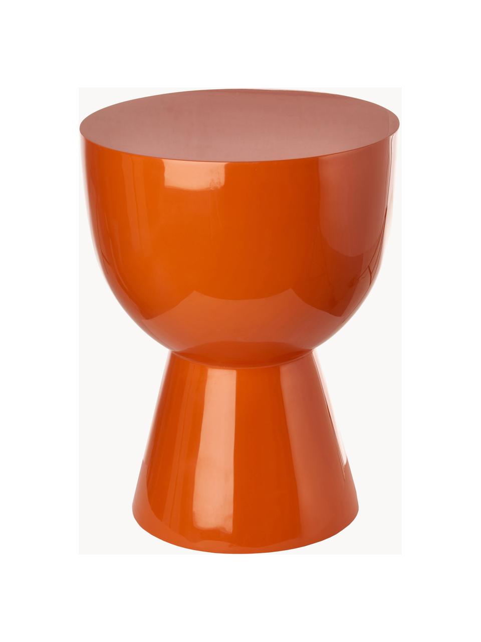 Table d'appoint ronde Tam Tam, Plastique, laqué, Orange, Ø 36 x haut. 46 cm