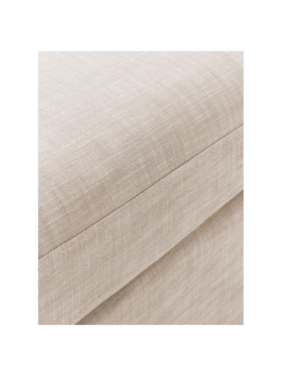 Sofa-Hocker Russell mit abnehmbaren Bezügen, Bezug: 100% Baumwolle Der strapa, Gestell: Massives Kiefernholz, Spe, Füße: Kunststoff Dieses Produkt, Webstoff Beige, B 103 x T 103 cm