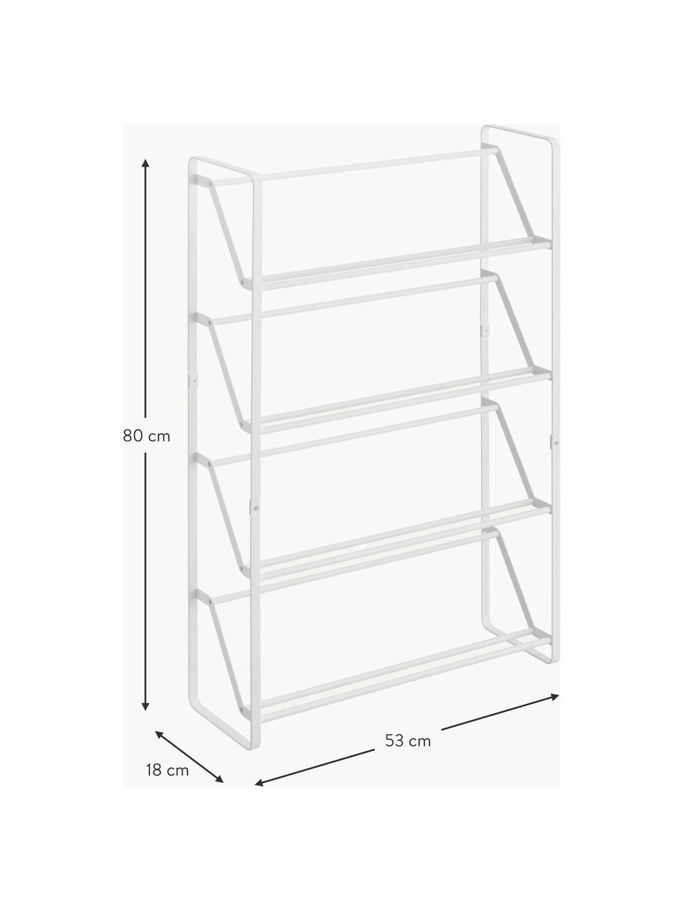 Botník z kovu Frame, Ocel s práškovým nástřikem, Bílá, Š 53 cm, V 80 cm