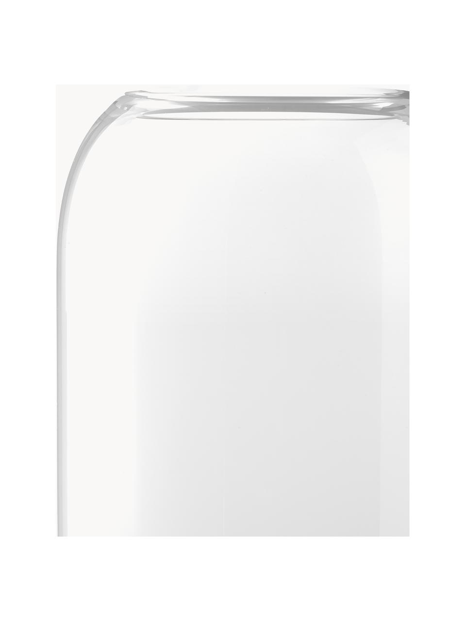 Lampe à poser soufflée bouche Gople, tailles variées, Blanc, argenté, Ø 21 x haut. 49 cm