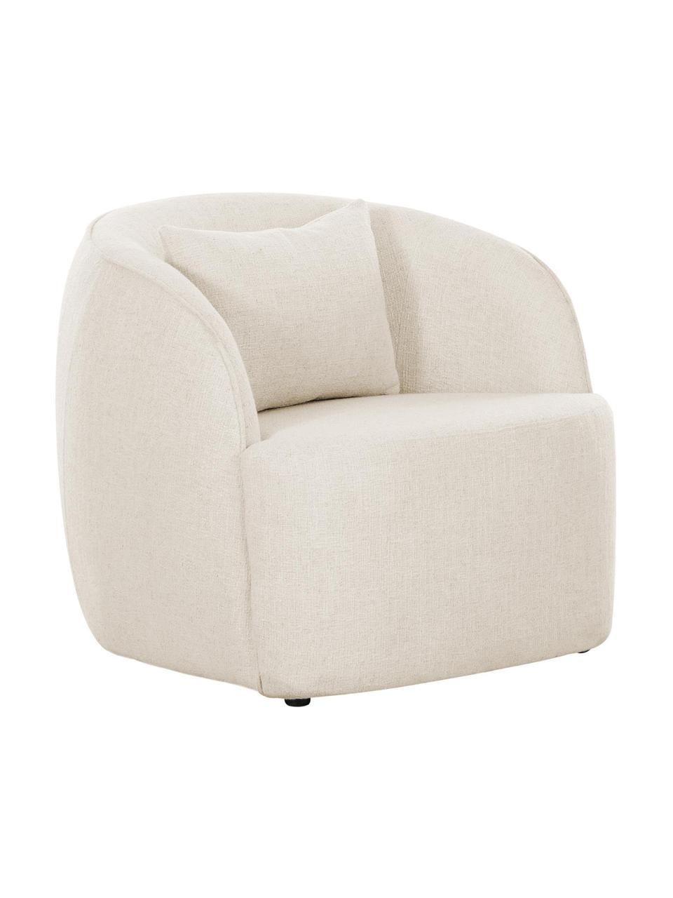 Křeslo bouclé Elodie, Krémově bílá, Š 86 cm, H 62 cm