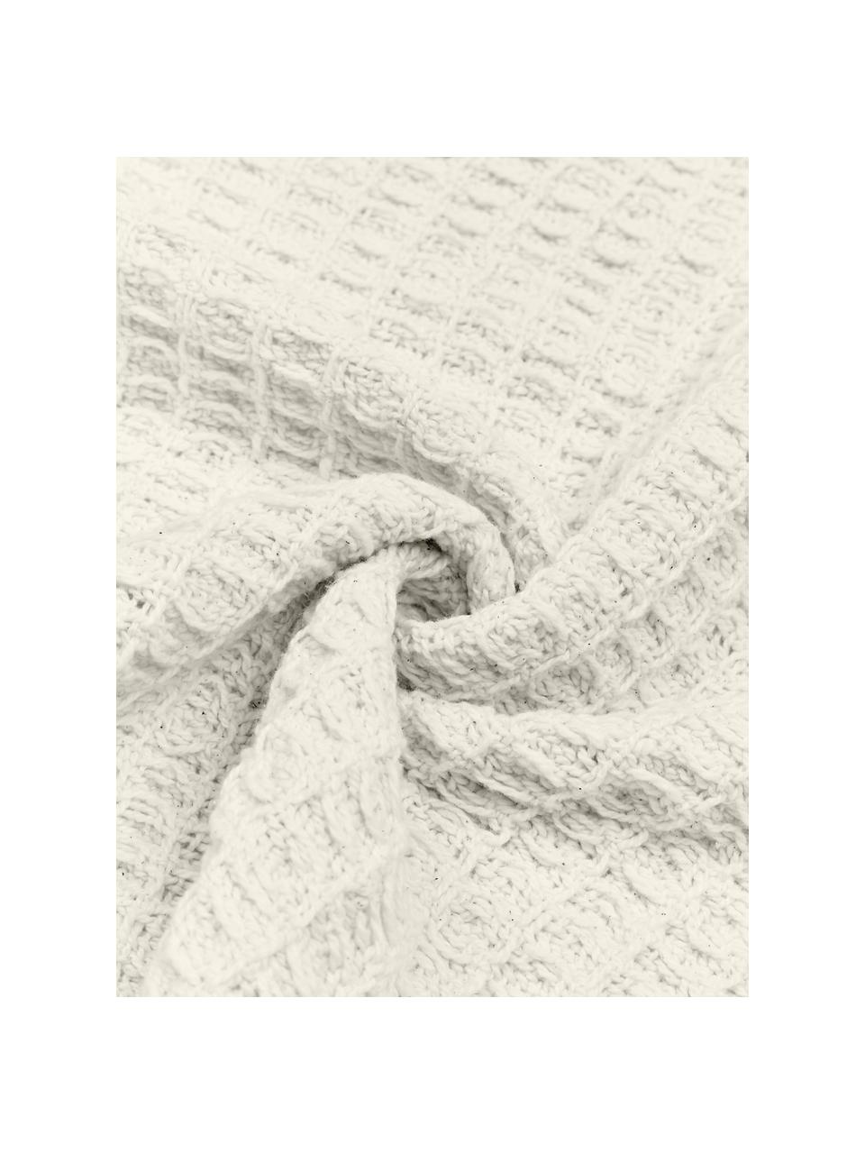 Manta de algodón Waffle, 100% algodón, Marfil, An 130 x L 170 cm