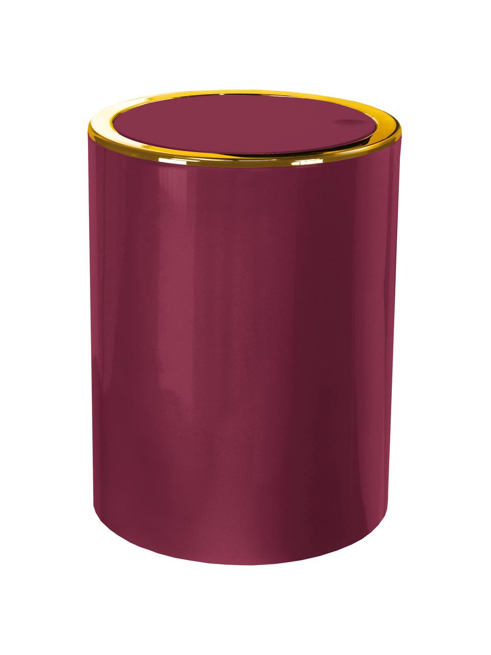 Papelera Golden Clap, Plástico, Rojo, Ø 19 x Al 25 cm