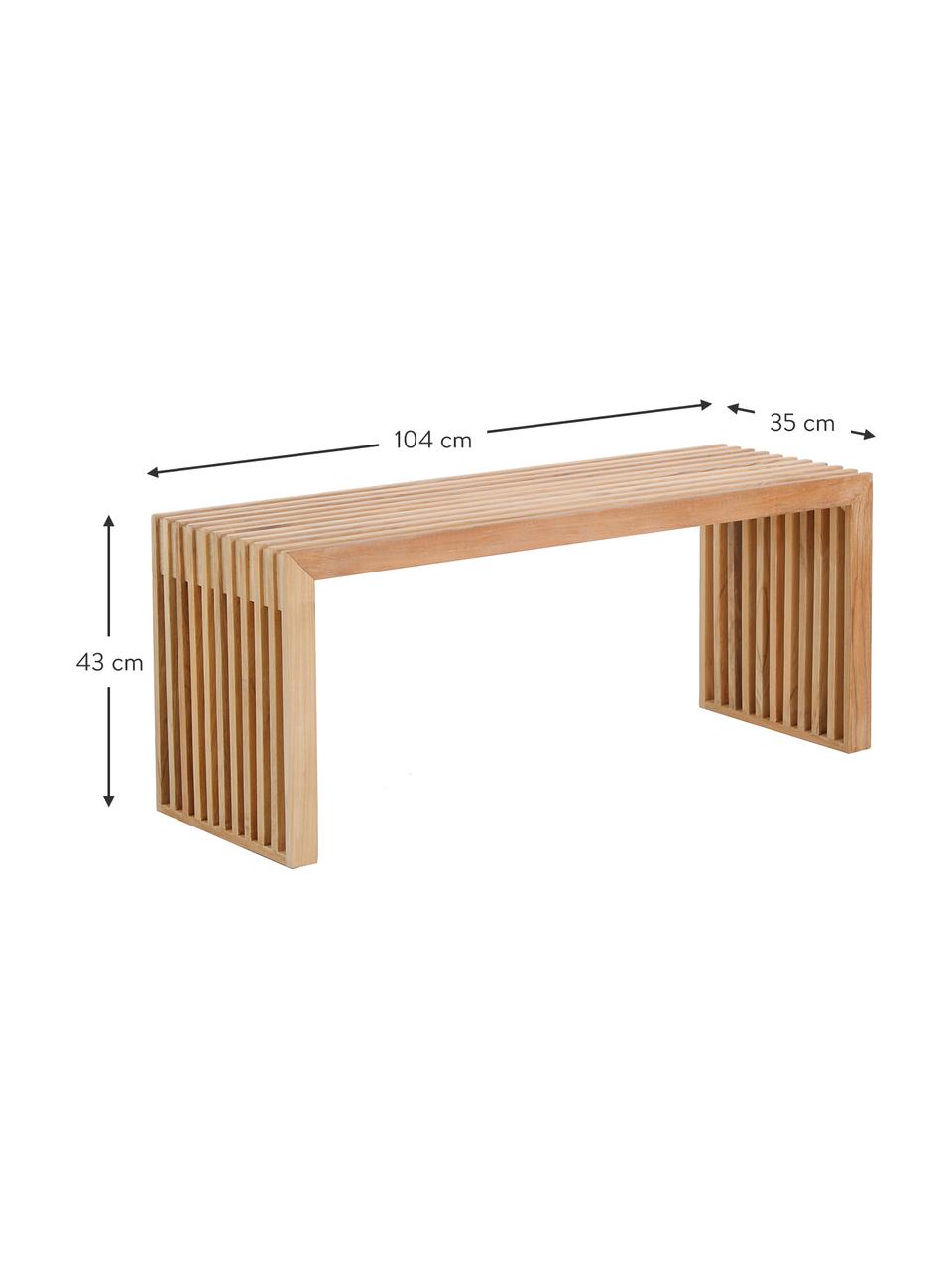 Lavička z bambusového dreva Rib, Tíkové drevo, Bambusová, Š 104 x V 43 cm