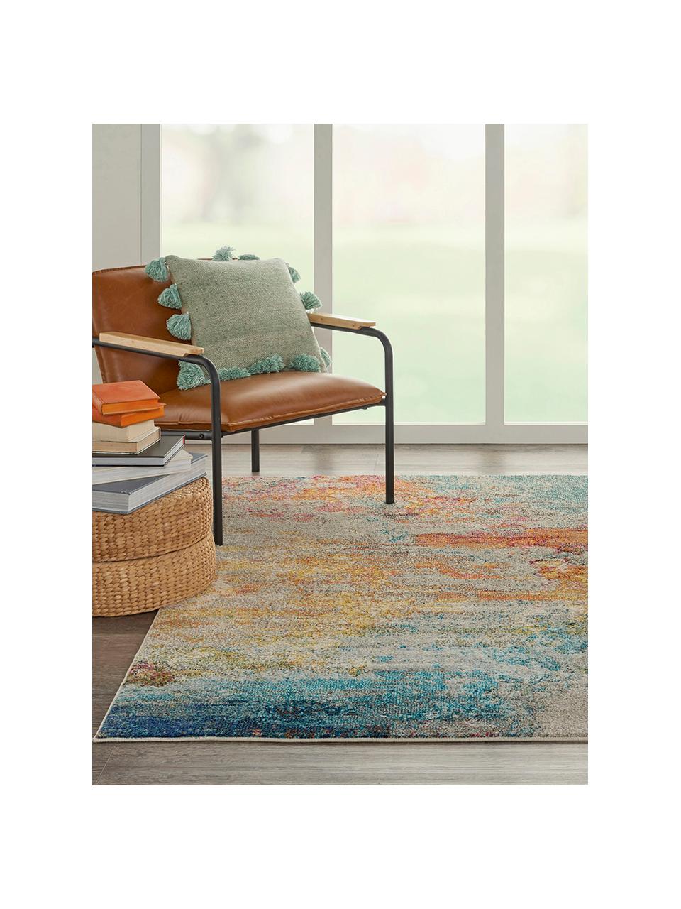 Tapis design à poils ras Celestial, Beige clair, multicolore, larg. 160 x long. 220 cm (taille M)