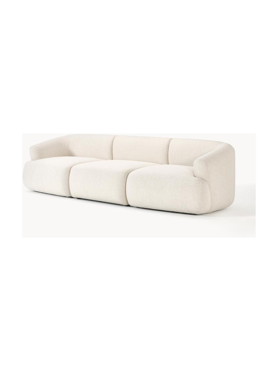Modulares Sofa Sofia (3-Sitzer), Bezug: 100 % Polypropylen Der ho, Gestell: Fichtenholz, Spanplatte, , Webstoff Cremeweiss, B 277 x T 103 cm