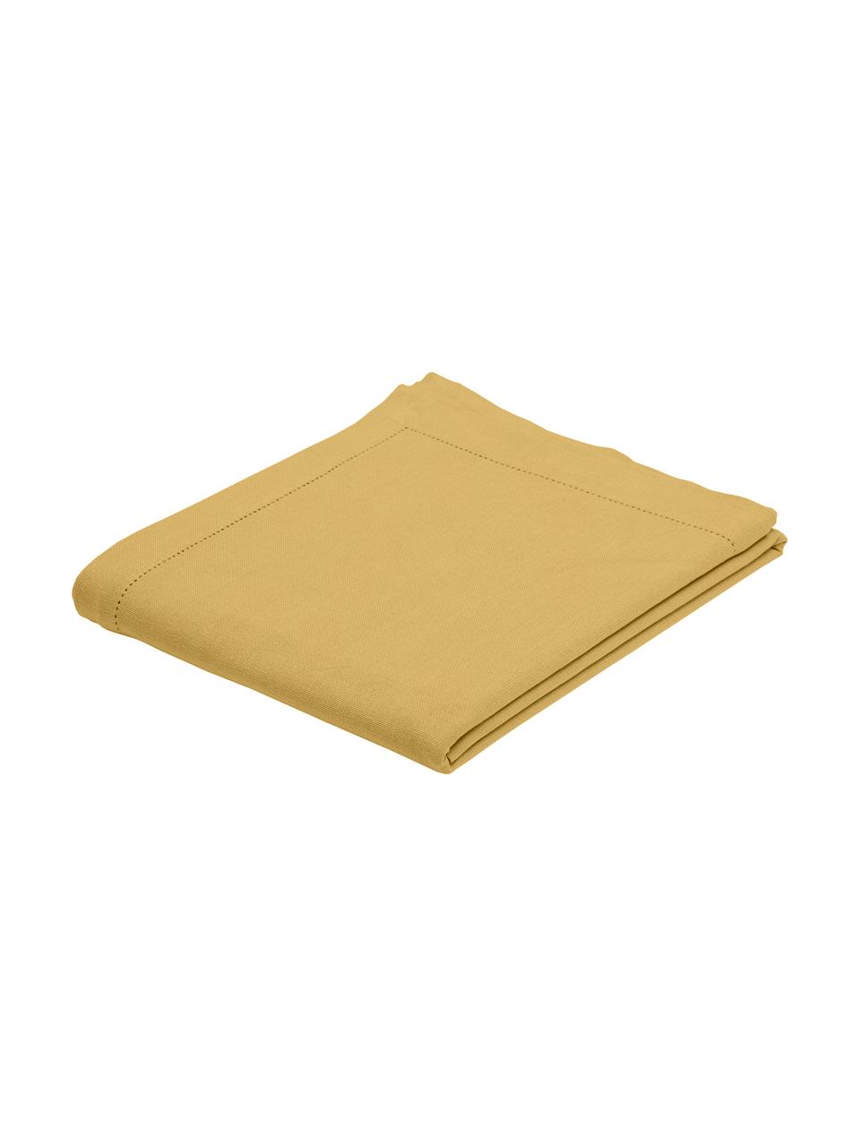 Mantel de algodón Indi, Algodón, Amarillo, De 6 a 8 comensales (An 140 x L 250 cm)
