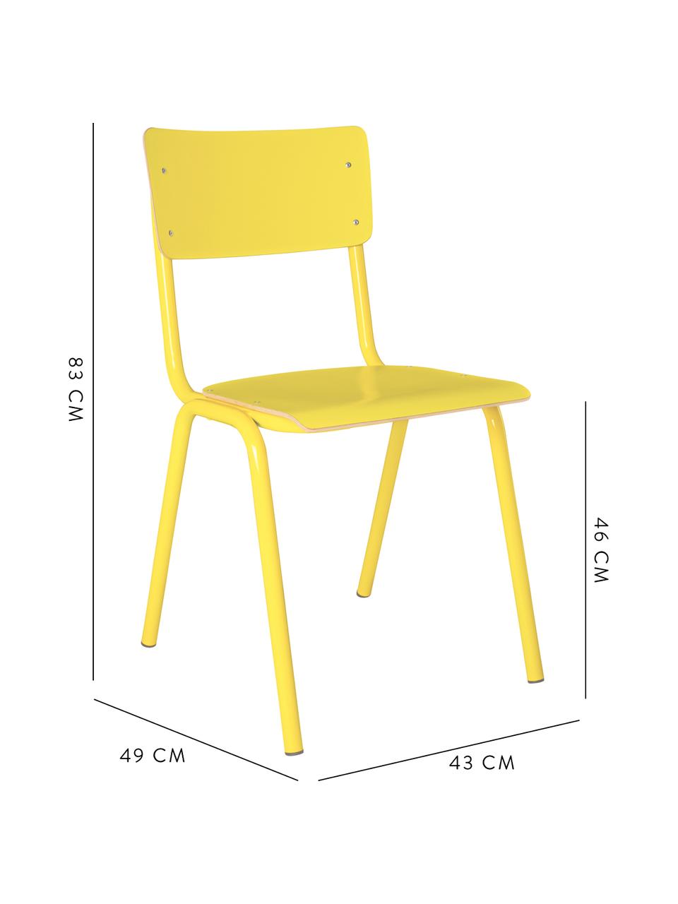 Jídelní židle Back to School, Žlutá