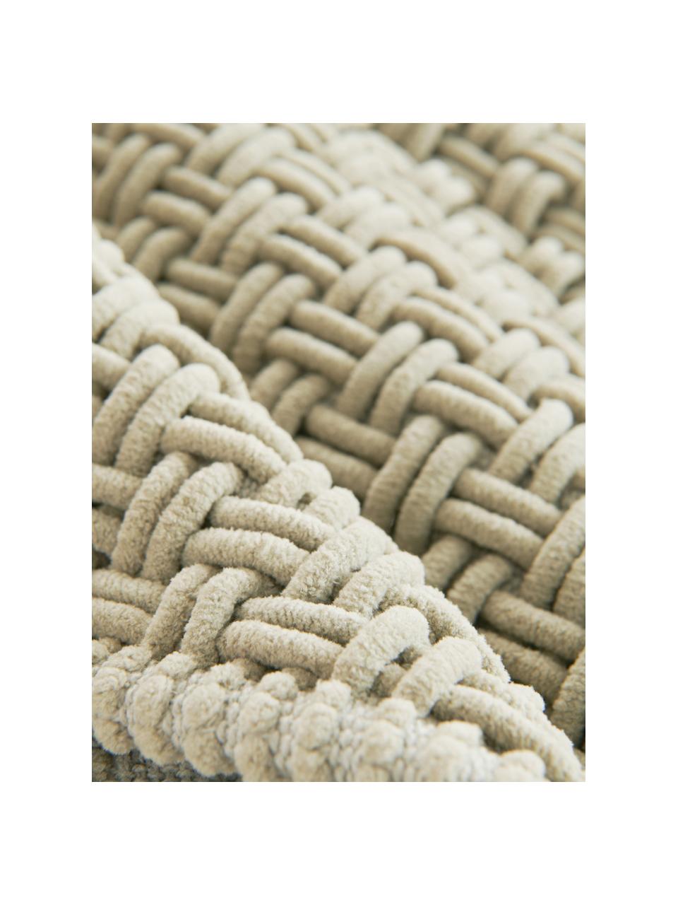 Weicher Badvorleger Panama mit Struktur, 60 % Polyester, 40 % Baumwolle, Beige, B 50 x L 80 cm