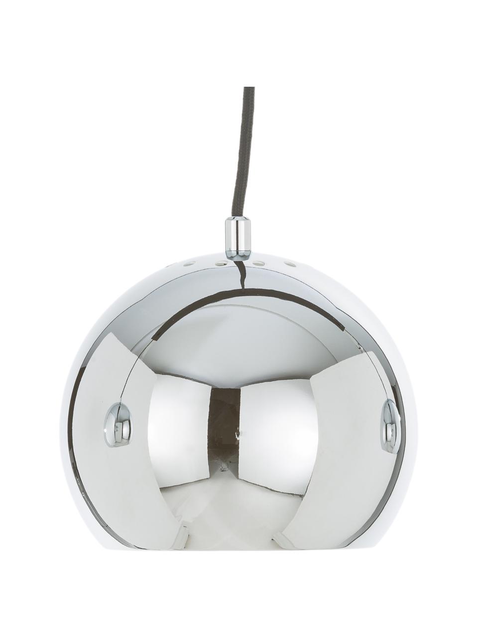 Große Kugel-Pendelleuchte Ball, Baldachin: Metall, lackiert, Silberfarben, B 100 x H 18 cm