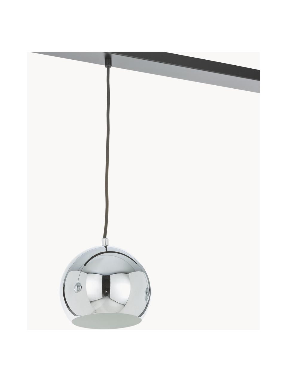 Grote hanglamp met bollen Ball, Zilverkleurig, B 100 x H 18 cm