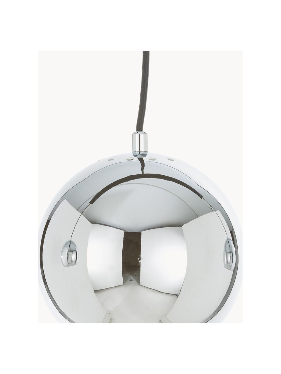 Große Kugel-Pendelleuchte Ball, Baldachin: Metall, lackiert, Silberfarben, B 100 x H 18 cm