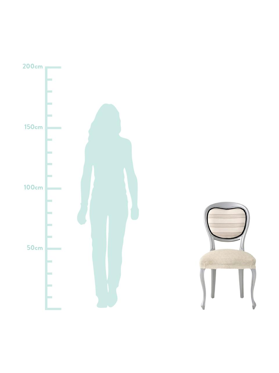 Pokrowiec na krzesło Cora, 2 szt., 55% poliester, 30% bawełna, 15% elastomer, Odcienie kremowego, S 50 x G 55 cm