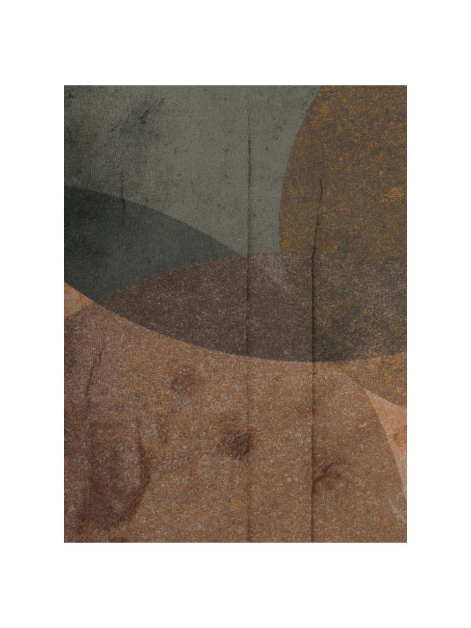 Poduszka  z aksamitu z wypełnieniem Circles, Tapicerka: aksamit poliestrowy, Brązowy, lila, S 45 x D 45 cm