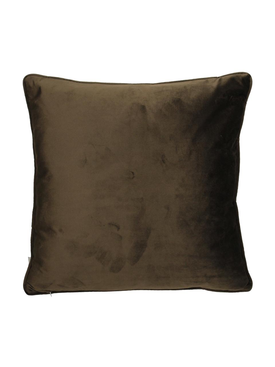 Poduszka  z aksamitu z wypełnieniem Circles, Tapicerka: aksamit poliestrowy, Brązowy, lila, S 45 x D 45 cm