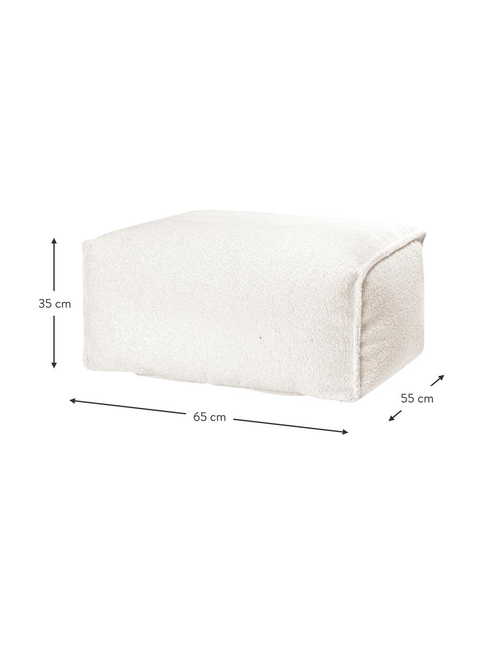 Bouclé sedací polštář Woolly, Tlumeně bílá, Š 65 cm, V 35 cm