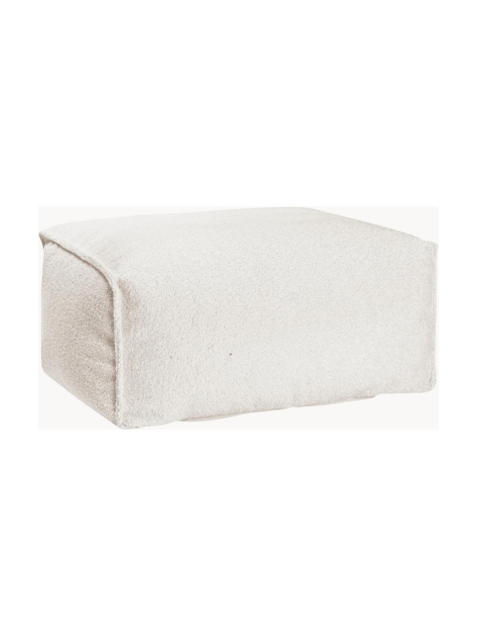 Poduszka podłogowa Bouclé Woolly, Tapicerka: Bouclé (100% poliester) B, Złamana biel, S 65 x W 35 cm