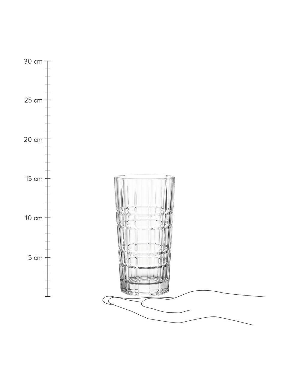 Vasos Spiritii, 4 uds., Vidrio, Transparente, Ø 8 x Al 15 cm, 400 ml