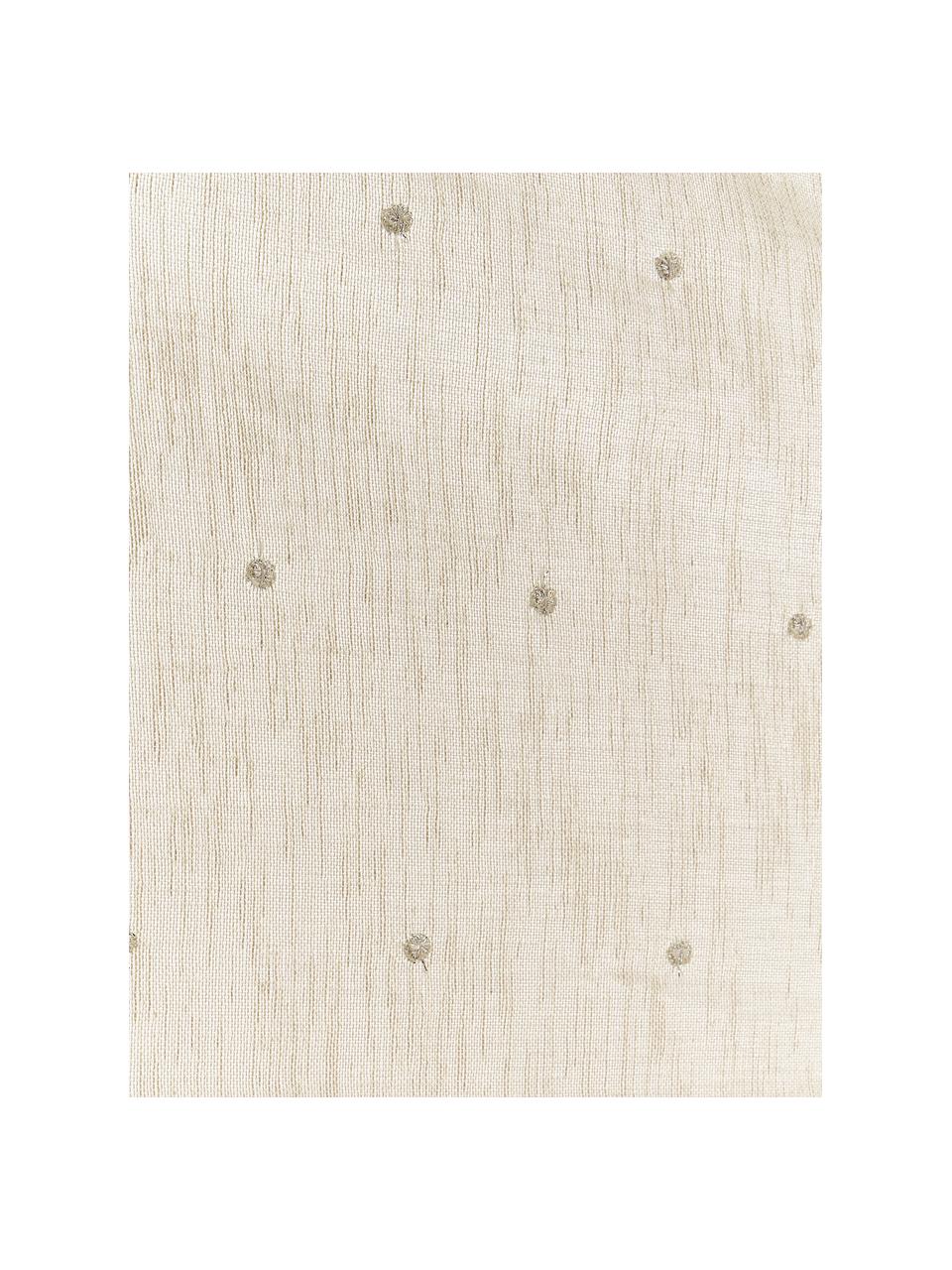 Tafelkleed Dottia, 100% polyester, Beige, Voor 6 - 8 personen (B 160 x L 220 cm)