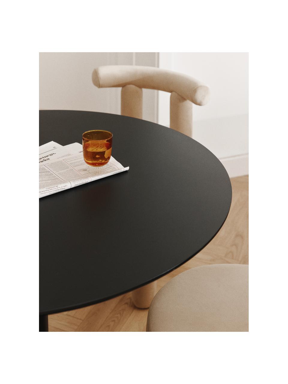 Mesa de comedor redonda Menorca, tamaños diferentes, Tablero: laminado de alta presión , Negro, Ø 100 cm