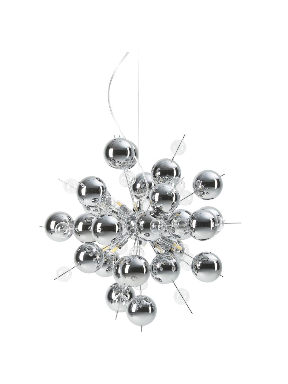 Grande suspension design boules Explosion, Couleur chrome, Ø 65 cm