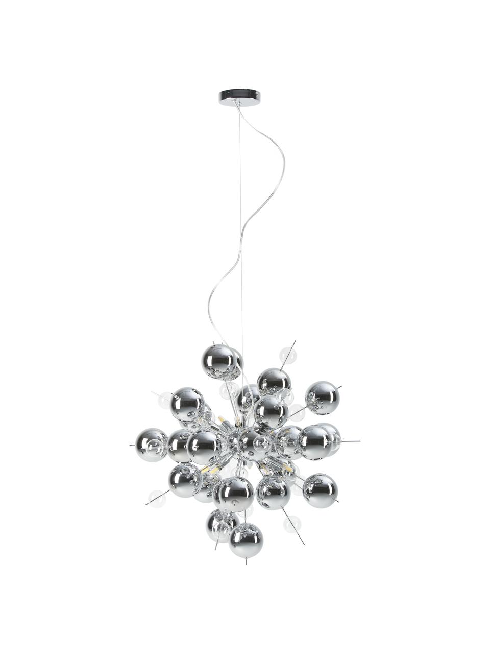 Lámpara de techo Explosion, Anclaje: metal cromado, Cable: plástico, Cromo, Ø 65 x Al 65 cm
