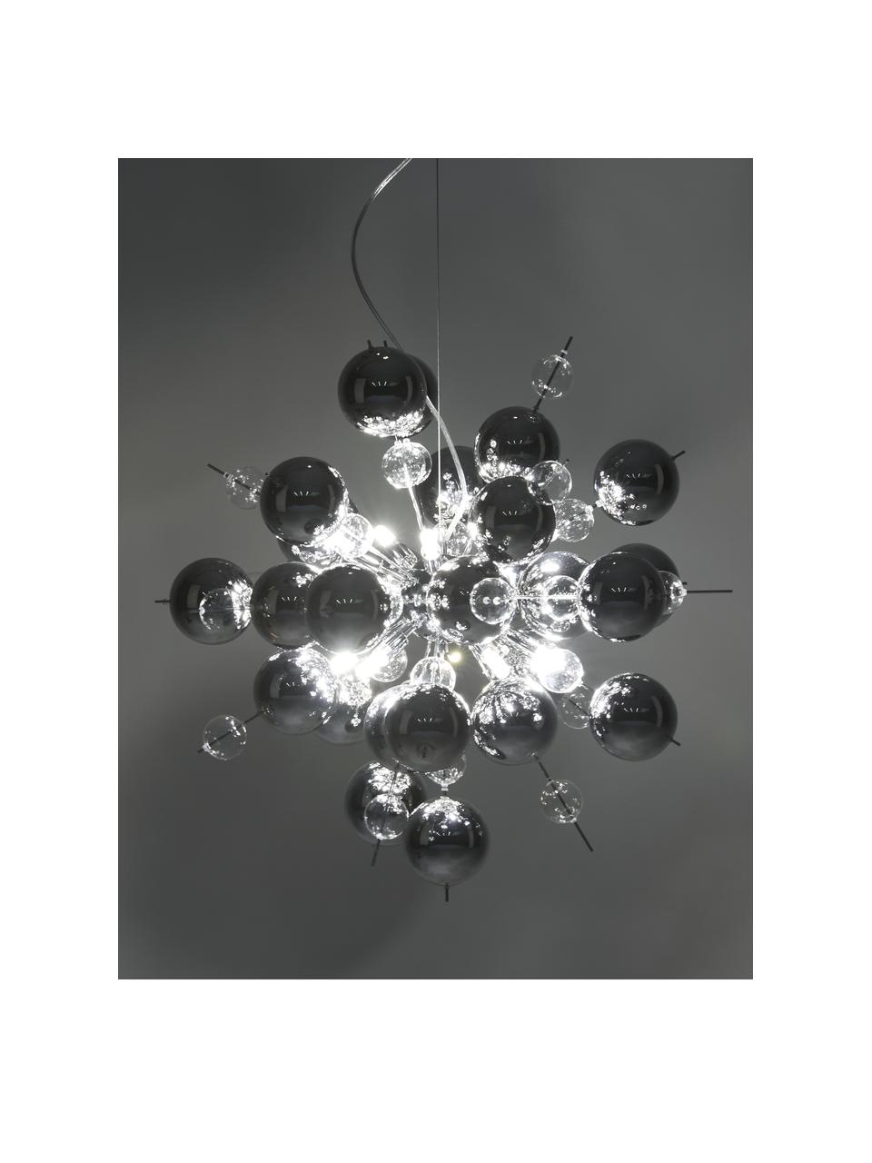 Grande suspension design boules Explosion, Couleur chrome, Ø 65 cm